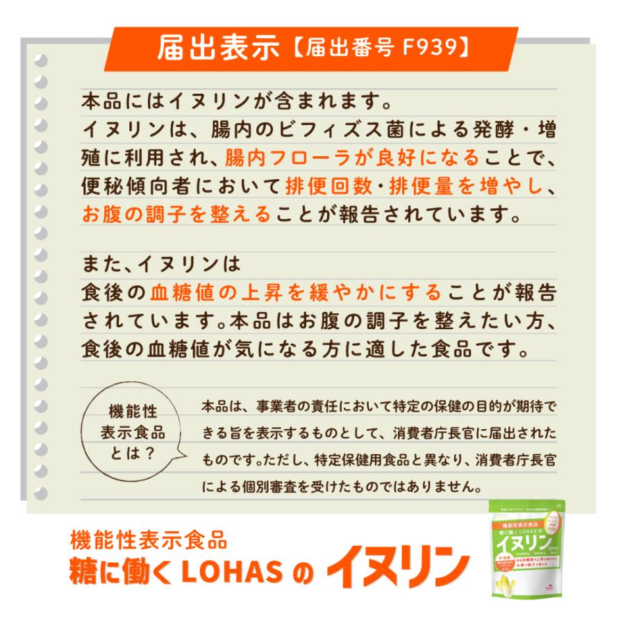 イヌリン 500g×4袋 血糖値 便秘 にお悩みの方に 機能性表示食品 水溶性食物繊維 顆粒 菊芋 同組成 爆買 | LOHAStyle | 01