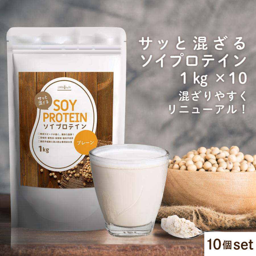 LOHAStyle ソイプロテイン 10kg (1kg×10袋) 大豆 プロテイン LOHAStyle ソイプロテイン 10kg (1kg×10袋) 大豆 プロテイン