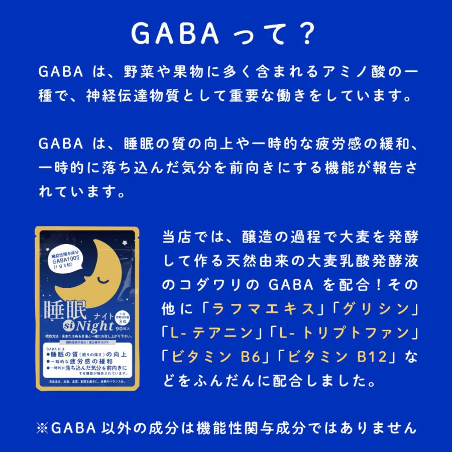 【訳アリ：賞味期限2024年6月】 睡眠 ストレス 疲労 活力 GABA サプリ 機能性表示食品 睡眠siNight 90粒  LOHAStyle｜m-h-s｜09