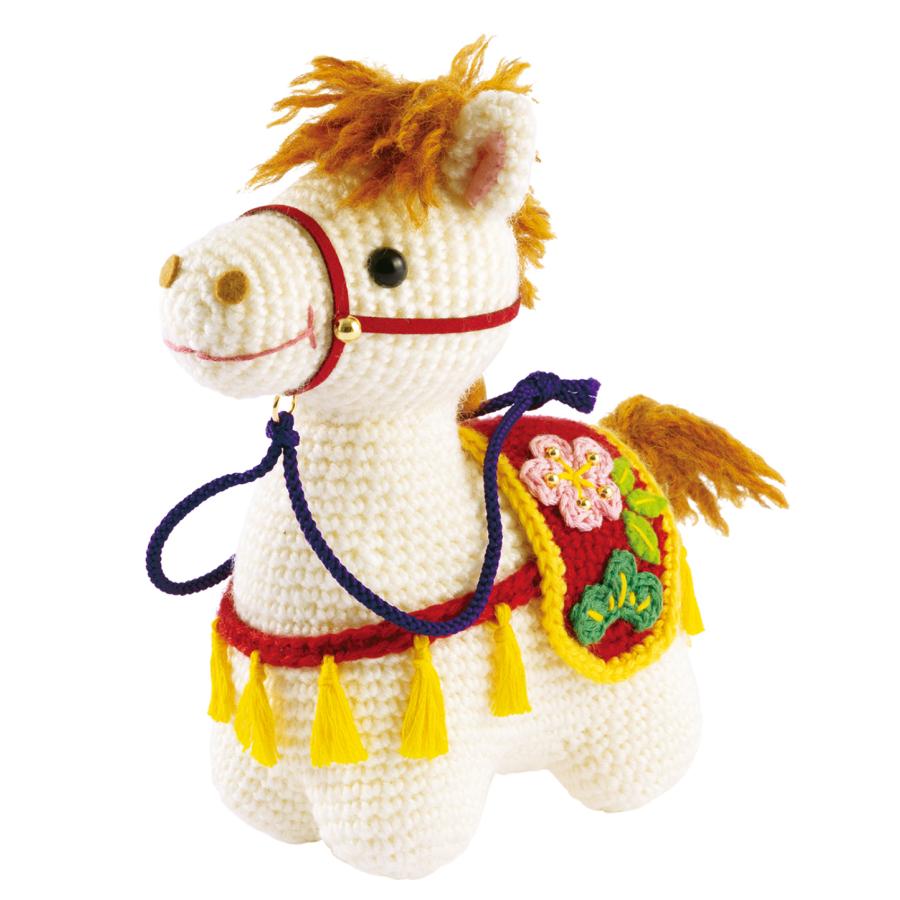 Olympus 2026'干支キット 幸運の飾り馬 午 馬 うま ニットキット