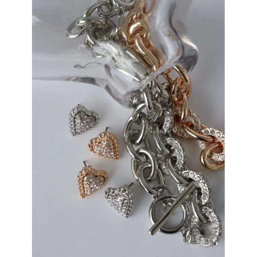 LOHME（ローム） 【SALE】LOHME 即日発送 Bijoux Heart Chain Pierce