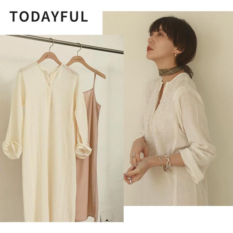 Todayful Life ｓ Embroidery Gauze Dress ワンピース T M I E 通販 Yahoo ショッピング