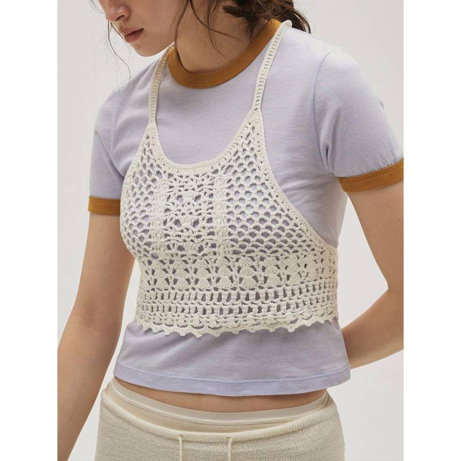 トゥデイフル TODAYFUL 即日発送 Crochet Knit Bustier  12610526 クロシェットニットビスチェ ニットビスチェ 編み 重ね着 サマーニット 夏服 レディースの画像