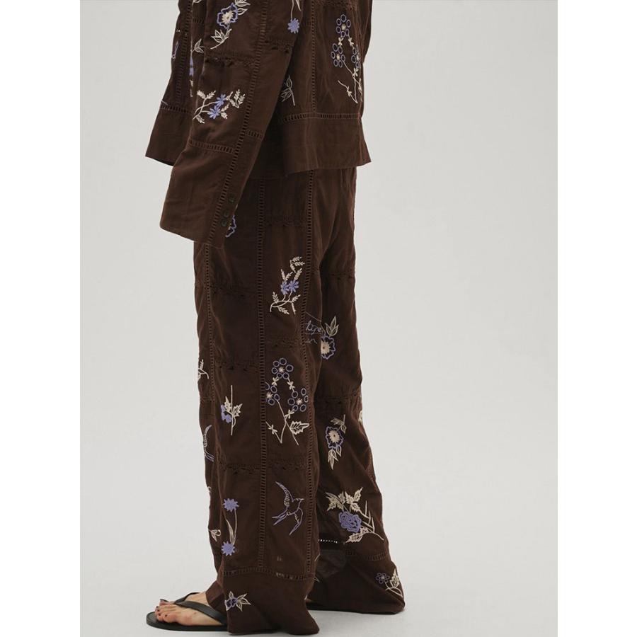 トゥデイフル TODAYFUL 即日発送 LIFE's ライフズ Embroidery Patchwork Trousers 12610719 エンブロイダリーパッチワークトラウザー パンツ 刺繍パンツの画像