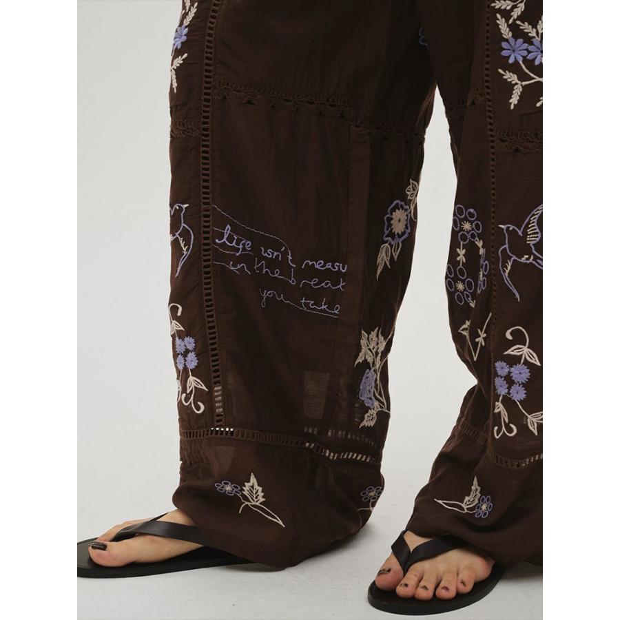 トゥデイフル TODAYFUL 即日発送 LIFE's ライフズ Embroidery Patchwork Trousers 12610719 エンブロイダリーパッチワークトラウザー パンツ 刺繍パンツの画像