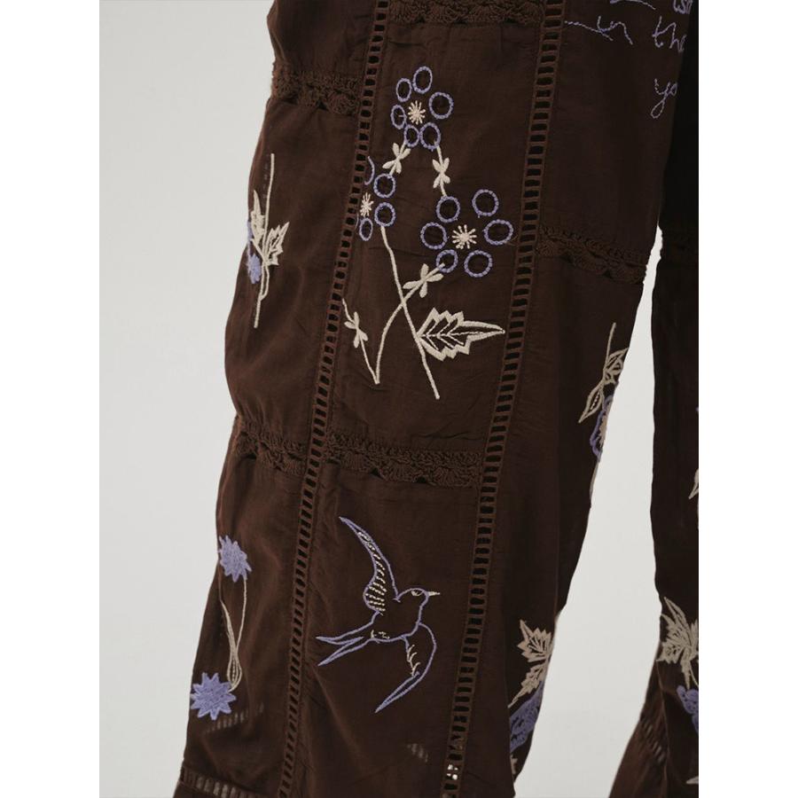 トゥデイフル TODAYFUL 即日発送 LIFE's ライフズ Embroidery Patchwork Trousers 12610719 エンブロイダリーパッチワークトラウザー パンツ 刺繍パンツの画像