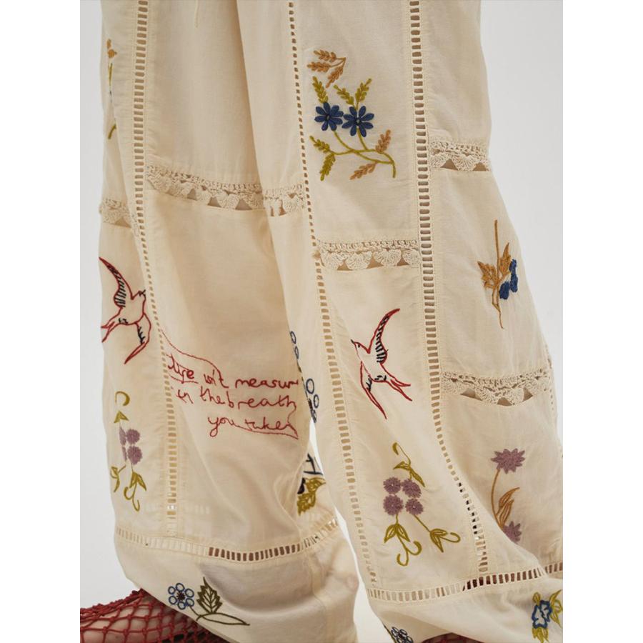 トゥデイフル TODAYFUL 即日発送 LIFE's ライフズ Embroidery Patchwork Trousers 12610719 エンブロイダリーパッチワークトラウザー パンツ 刺繍パンツの画像