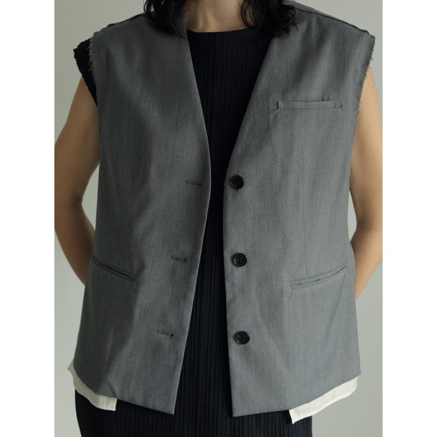 anuke アンヌーク Cutoff Twill Vest 62410101 ベスト : t62410101 