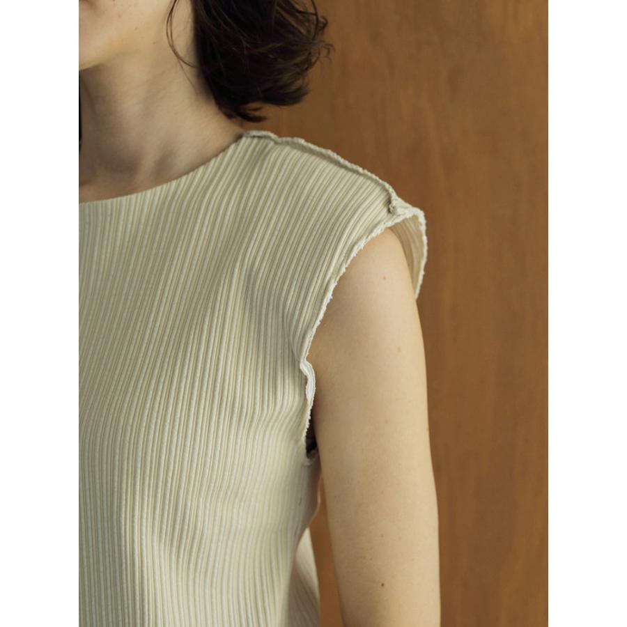 anuke 【SALE】 アンヌーク 即日発送 Cutoff Rib Onepiece
