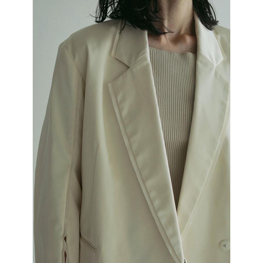 最終値下げ！Satin Slit Jacket anuke anuke（アンヌーク） (アンヌーク）Satin Slit Jacket 即日発送