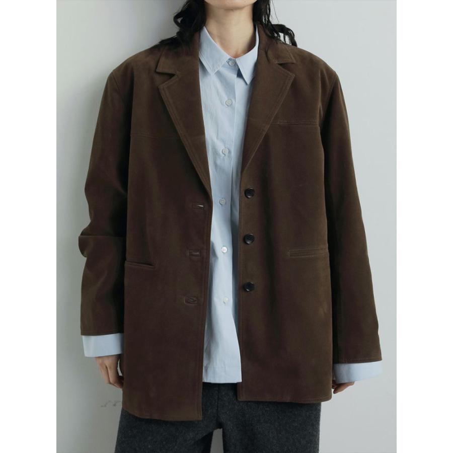 新品　aere アエレeco suede half coat ジャケット 黒 新品 aere アエレeco suede half coat ジャケット 黒