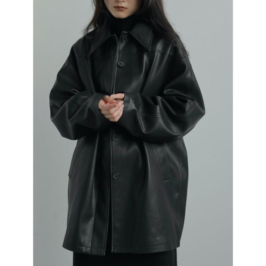 anuke エコレザーオーバージャケット ànuke online store（アンヌーク） / Ecoleather Over