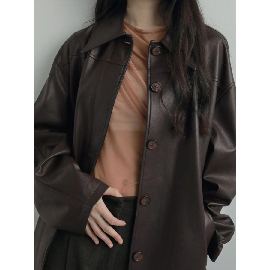 anuke アンヌーク 即日発送 Ecoleather Over Jacket 62520105