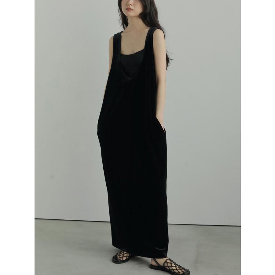 ànuke /アンヌーク Velour Uneck Onepieceブラック38 ànuke online store（アンヌーク） / Velour Uneck