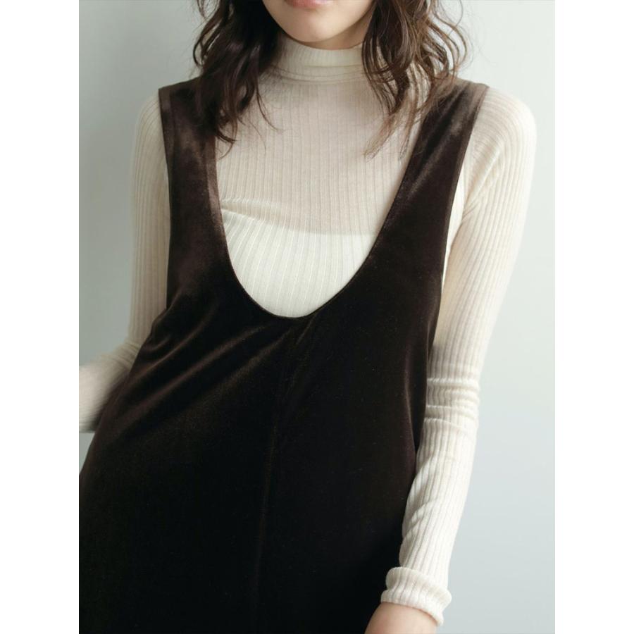 anuke（アンヌーク） 即日発送 Velour Uneck Onepiece 62520314 ベロア
