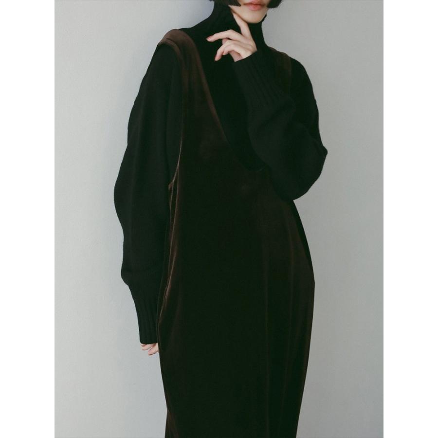 anuke（アンヌーク） 即日発送 Velour Uneck Onepiece 62520314 ベロア