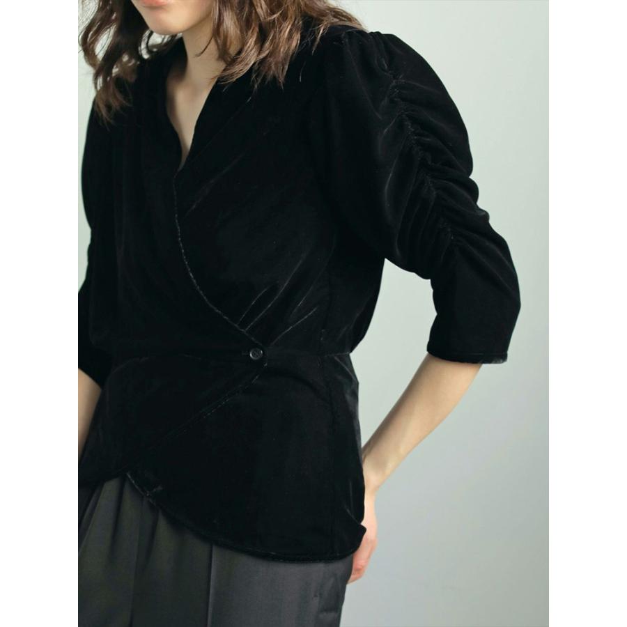 anuke（アンヌーク） 即日発送 Velour Gather Blouse 62520421 ベロア