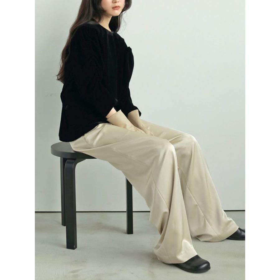 anuke（アンヌーク） 即日発送 Velour Gather Blouse 62520421 ベロア