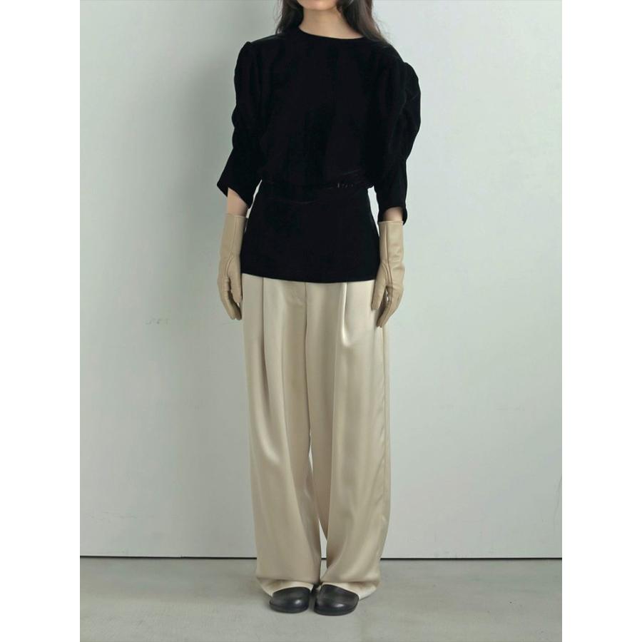 anuke（アンヌーク） 即日発送 Velour Gather Blouse 62520421 ベロア