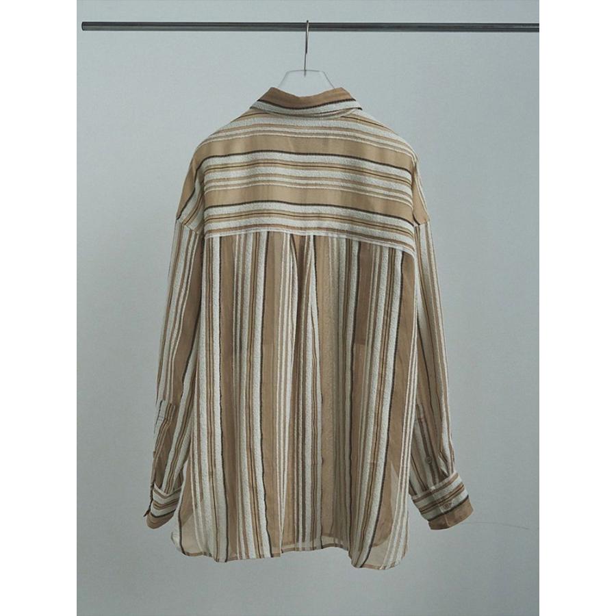 anuke（アンヌーク） 即日発送 Sheer Stripe Shirts 62520424 シアー
