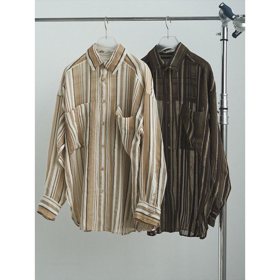 anuke（アンヌーク） 即日発送 Sheer Stripe Shirts 62520424 シアー