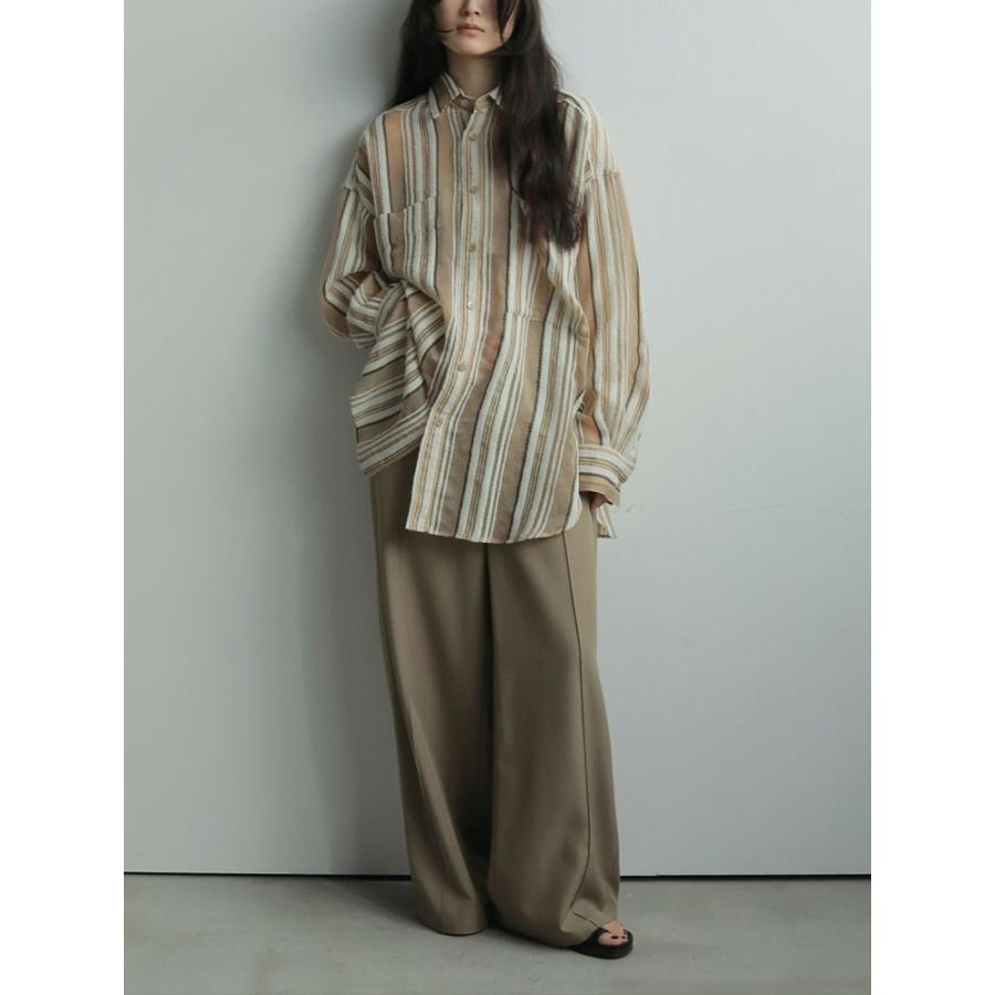anuke（アンヌーク） 即日発送 Sheer Stripe Shirts 62520424 シアー
