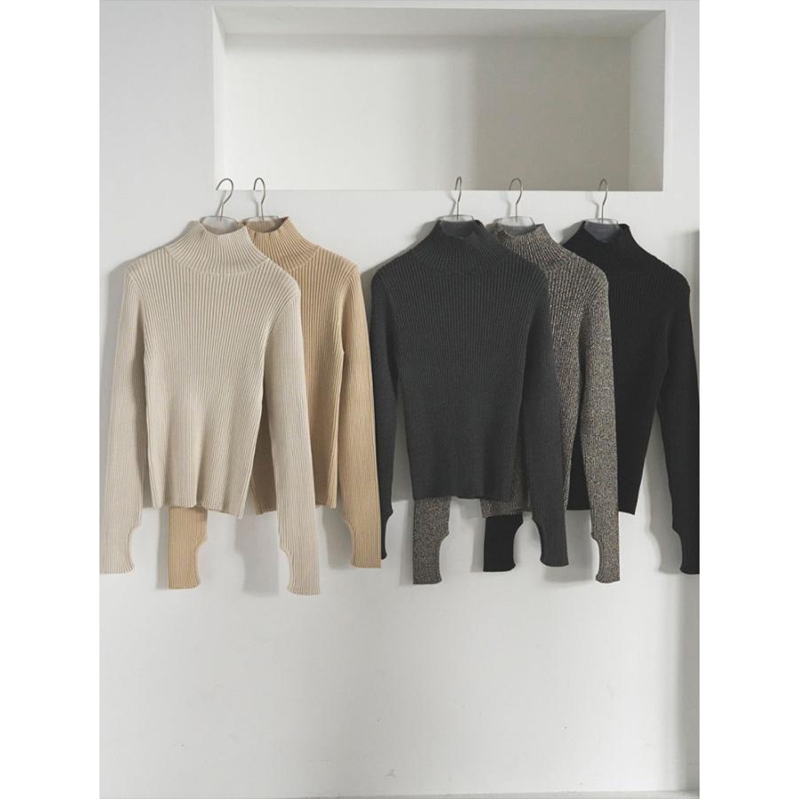 anuke（アンヌーク） 即日発送 Slit Turtle Knit 62520530 スリット