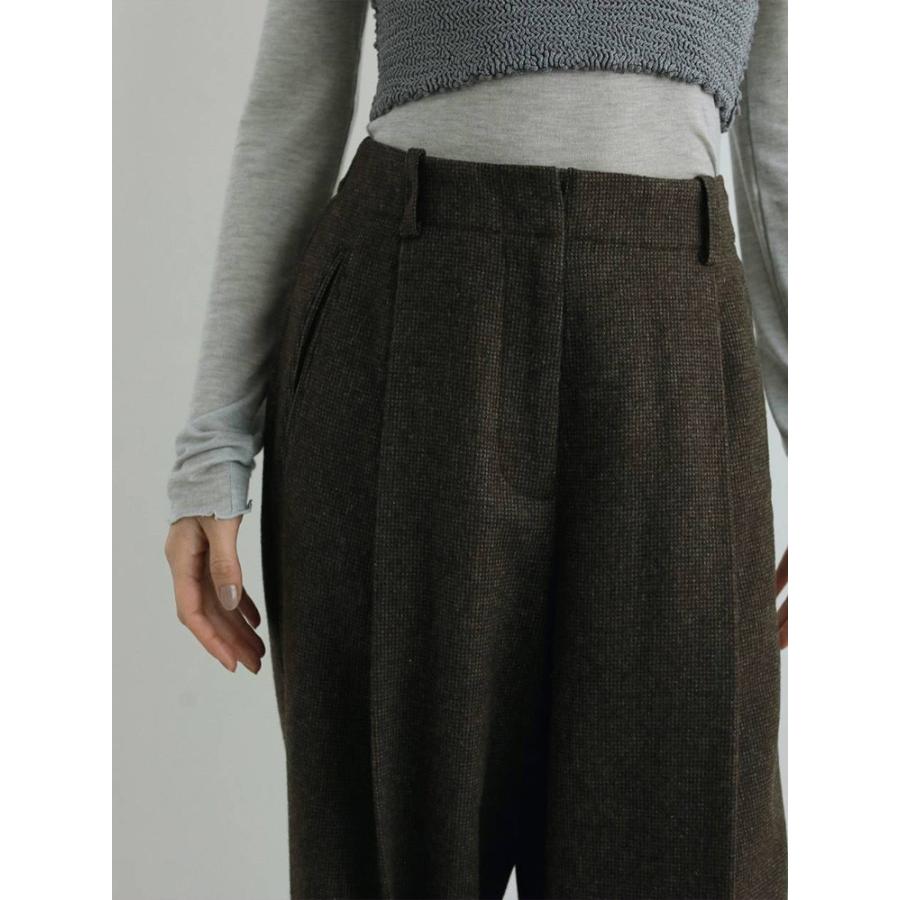 anuke（アンヌーク） 【SALE】アンヌーク 即日発送 Check Tuck Pants