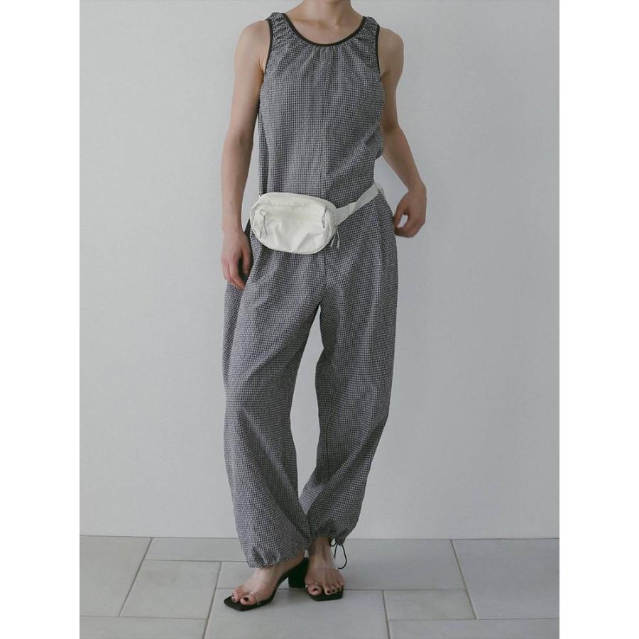 アンヌーク anuke  即日発送  Uneck Check Combinaison 62610309 Uネックチェックコンビネゾン コンビネゾン チェック柄 ノースリーブの画像