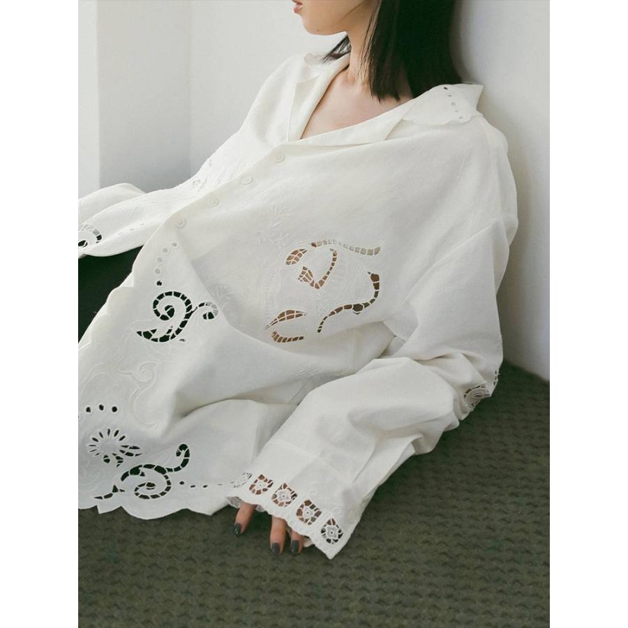 anuke（アンヌーク） 即日発送 Cutwork Opencollar Shirts 62610418