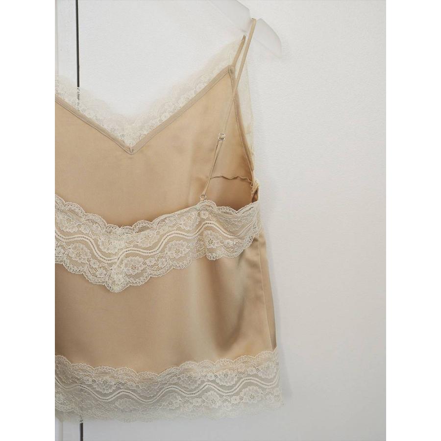 anuke（アンヌーク） 即日発送 Satin Lace Camisole 62610425 サテン