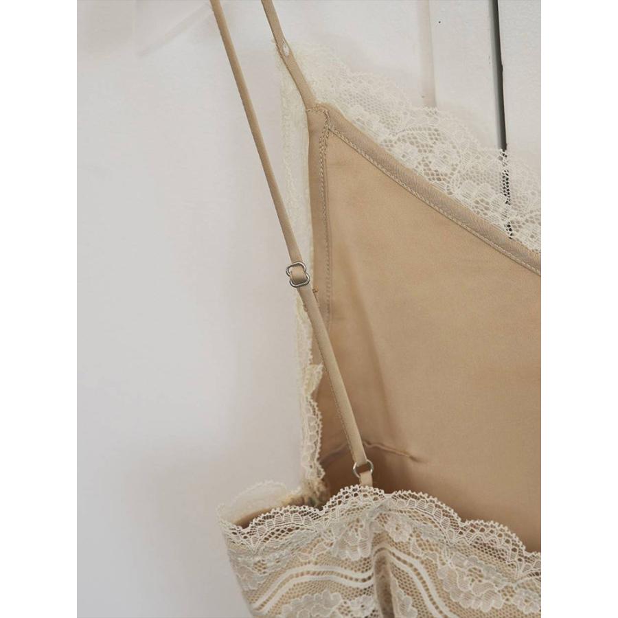 anuke（アンヌーク） 即日発送 Satin Lace Camisole 62610425 サテン