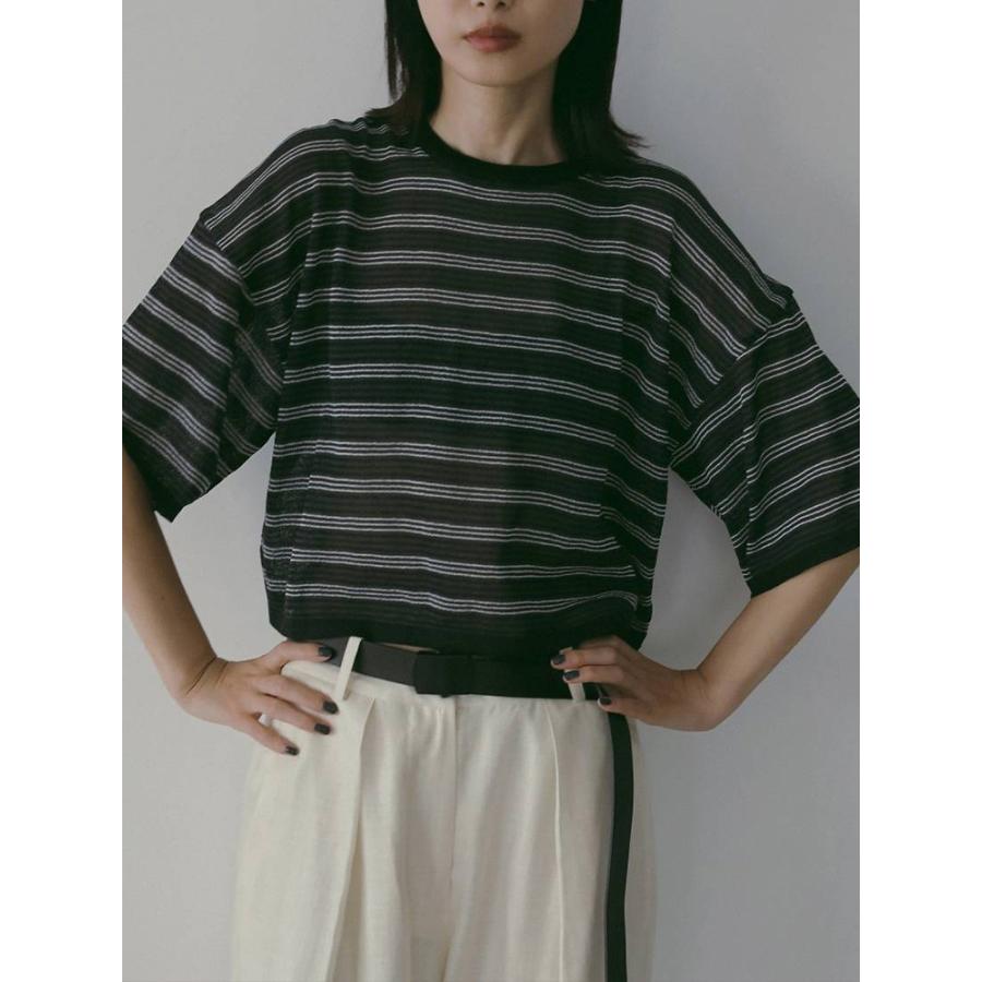 anuke（アンヌーク） 即日発送 Sheer Border Knit 62610503 シアー