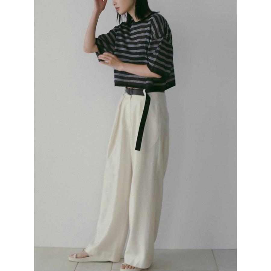 anuke（アンヌーク） 即日発送 Sheer Border Knit 62610503 シアー