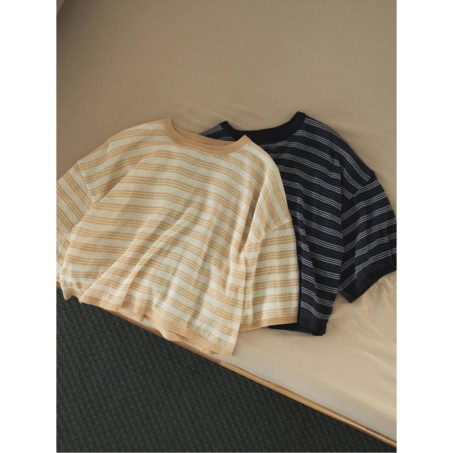 anuke（アンヌーク） 即日発送 Sheer Border Knit 62610503 シアー