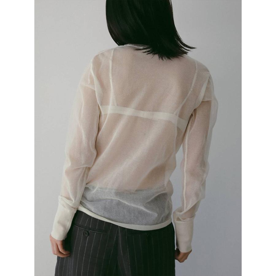 anuke（アンヌーク） 即日発送 Sheer Henley Knit 62610514 シアー