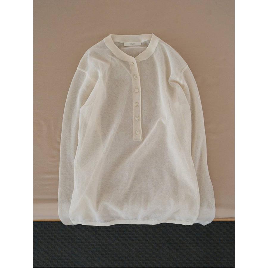 anuke（アンヌーク） 即日発送 Sheer Henley Knit 62610514 シアー