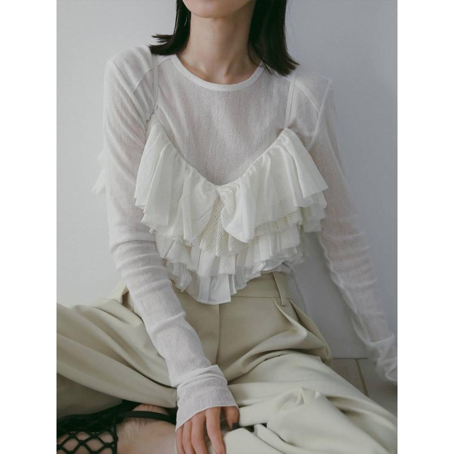 anuke（アンヌーク） 即日発送 Cotton Tulle Tops 62610605 コットン