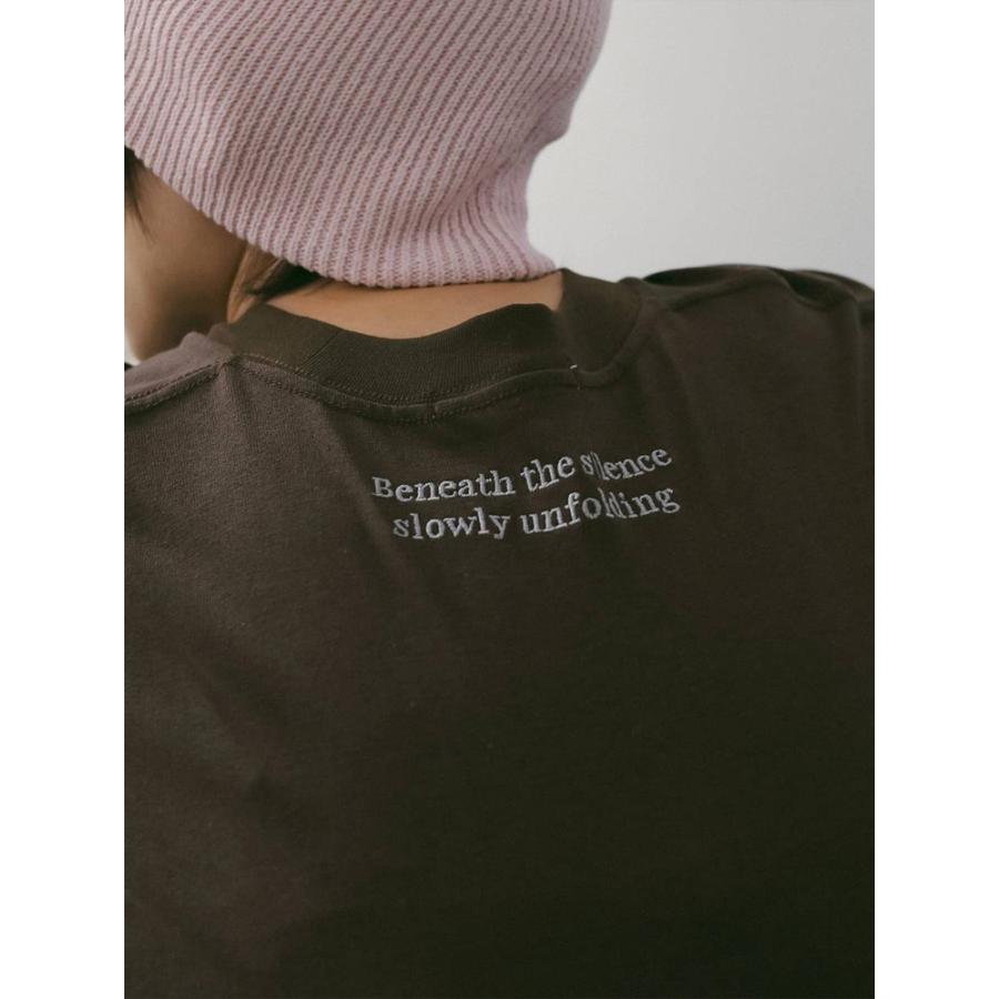 アンヌーク　刺繍長袖Tシャツ　ブラウン　完売 anuke（アンヌーク） anuke 2026Prefall トップス Pattern Big Long T