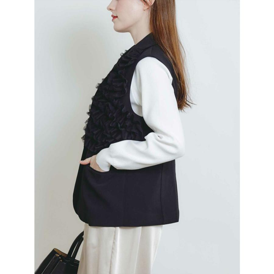 PICCIN PERLA 【SALE】PICCIN PERLA ピッチンぺルラ 即日発送 チュールジレ 908070 ジレ レディース フリル ...