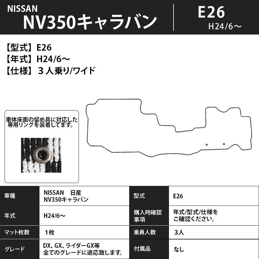 フロアマット　日産　NISSAN　NV350キャラバン　E26　24/6〜　3人　ワイド幅　カーマット　抗菌　抗ウイルス　消臭　プレミアムタイプ｜m-k-m-k｜03