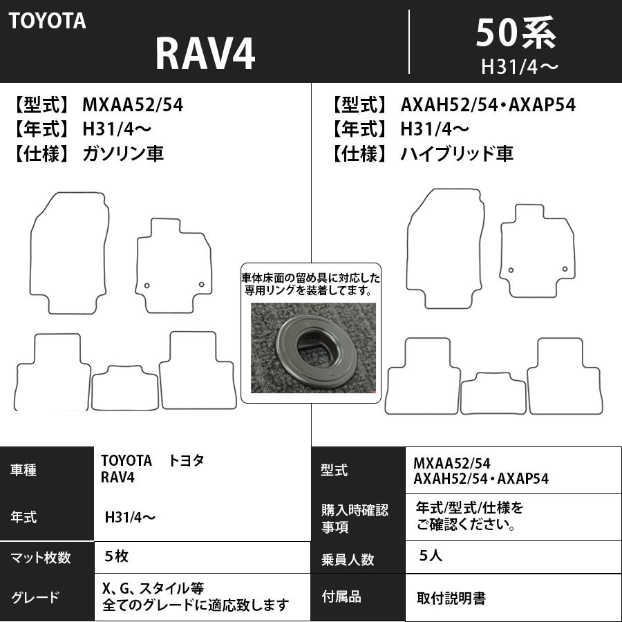 フロアマット　トヨタ  TOYOTA　ＲＡＶ４　50系　31/4〜　カーマット　抗菌　抗ウイルス　消臭　エコノミータイプ｜m-k-m-k｜03