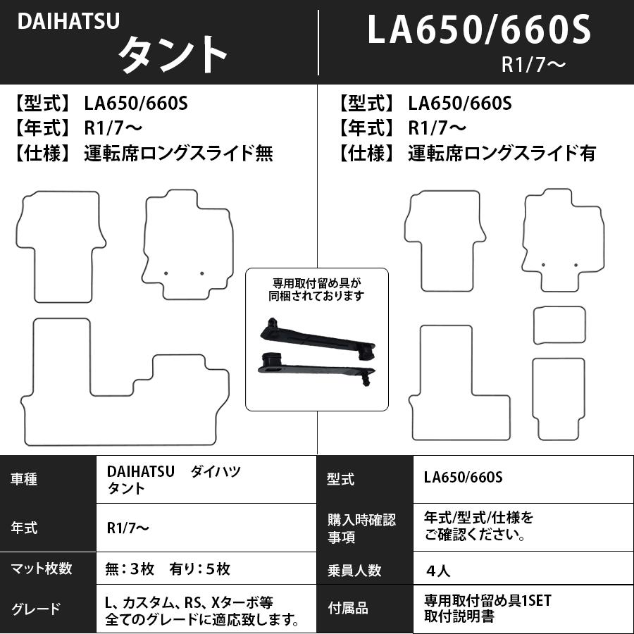 ダイハツ フロアマット ダイハツ DAIHATSU タント/カスタム LA650/660S