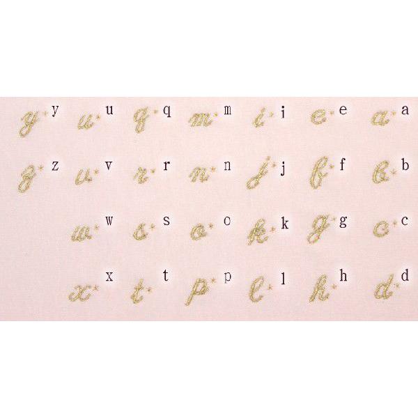 ふんわりシュマロ質感♪ アルファベットリボン アルファベット刺繍入り