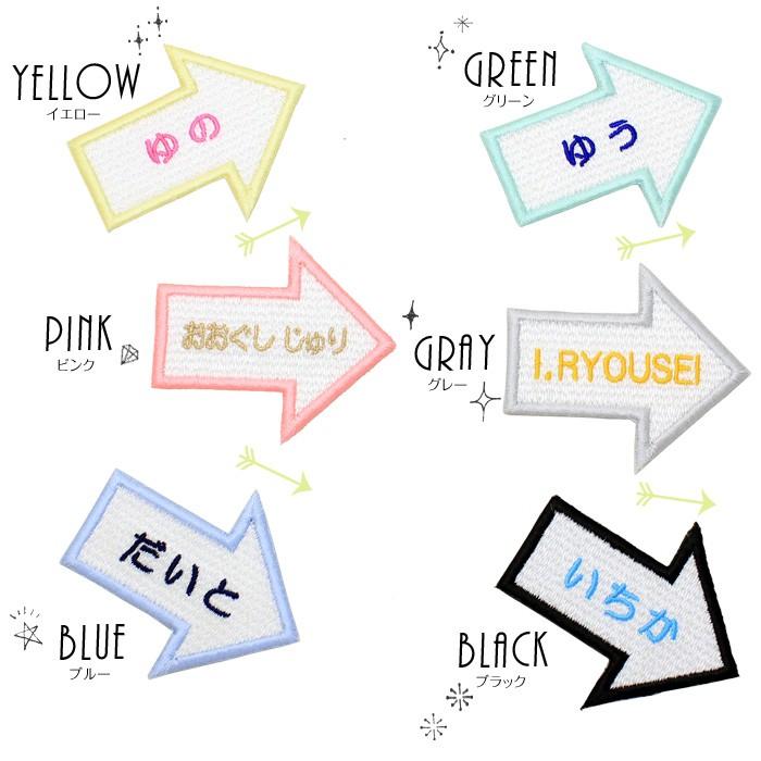 シルエット名札 楕円 3枚セット アイロン 名前シール ひらがな 漢字