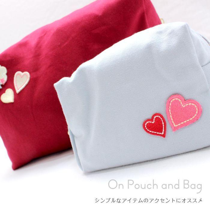 刺繍ワッペン ハート インパクト抜群の総刺繍ワッペンでお手軽デコ♪ アイロン 目印 デコ メール便 | ブランド登録なし | 08