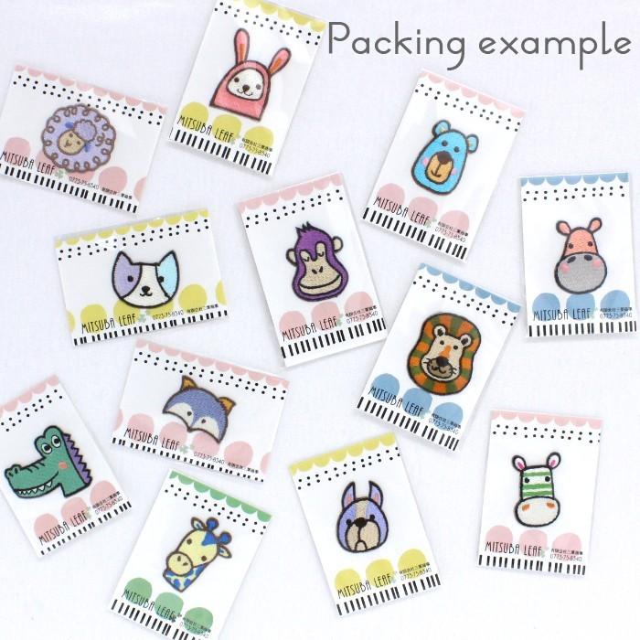 刺繍ワッペン アニマル インパクト抜群の総刺繍ワッペンでお手軽デコ♪ アイロン 目印 デコ メール便 | ブランド登録なし | 10