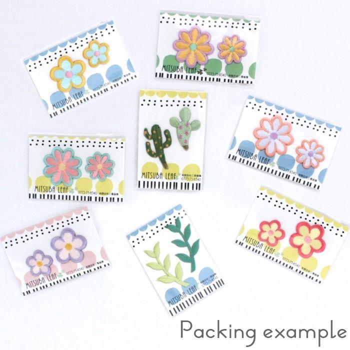 刺繍ワッペン 草花(A) インパクト抜群の総刺繍ワッペンでお手軽デコ♪ アイロン 目印 デコ メール便 | ブランド登録なし | 09