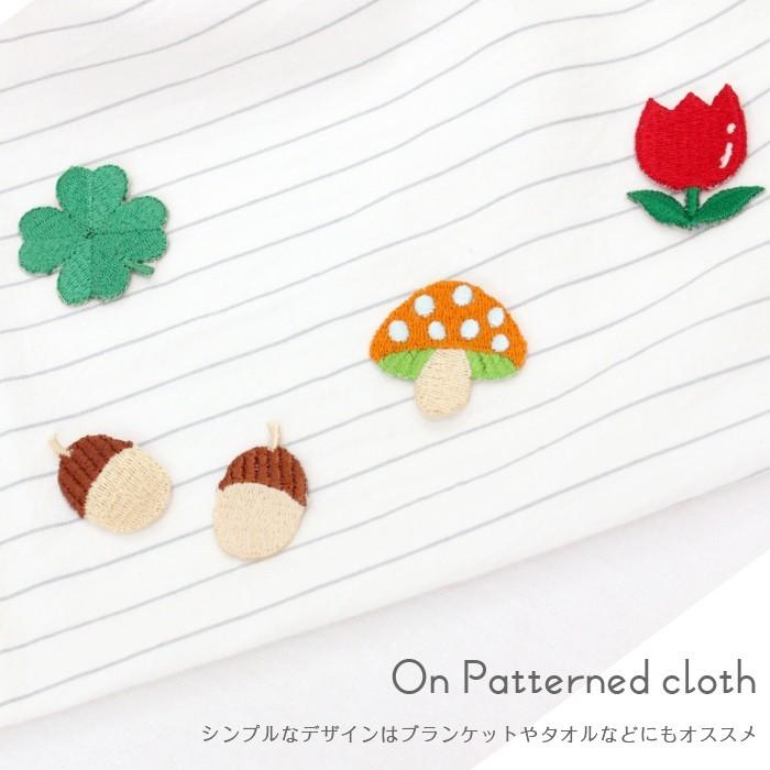 刺繍ワッペン 草花(B) インパクト抜群の総刺繍ワッペンでお手軽デコ♪ アイロン 目印 デコ メール便 | ブランド登録なし | 07