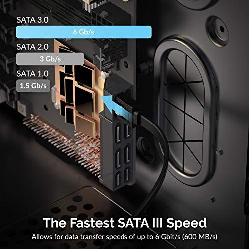 SABRENT SATAケーブル（直角コネクタ）SSD/HDD/CDおよびDVDドライブ用SATA III 6Gbit/秒用ロック付き/PC、ミニPC、MacBook、ノートPCに使用 （3個パ｜m-magokoro｜07